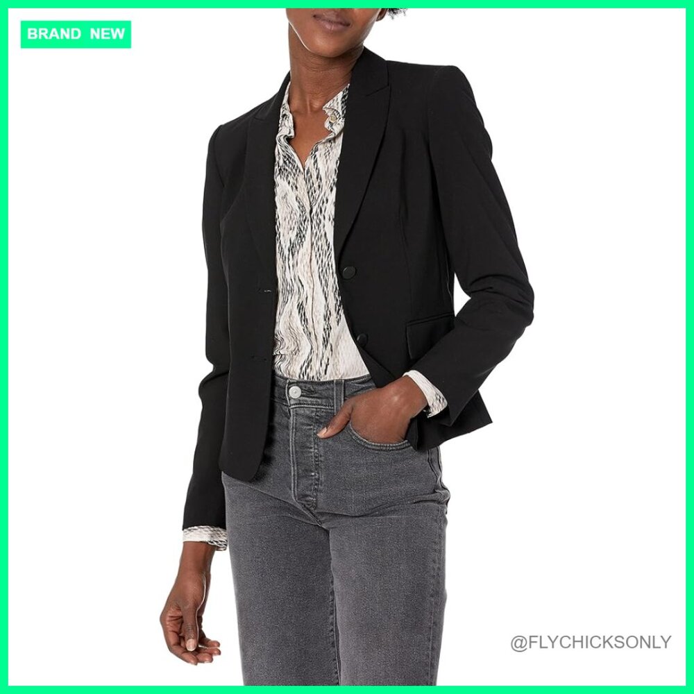 Two Button Lux Blazer Classic Fit Long Sleeve Lapel Collar